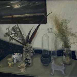 MARIA ANTO (1936 - 2007 ) MARTWA NATURA Z PIÓRAMI I PEJZAŻEM, 1981